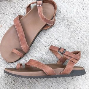 Chaco brown Leather tulip sandal Birkenstock Yara type look size 10 womens